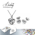 Destiny Jewellery Crystal From Swarovski Sweetheart Set Pendant and Earrings